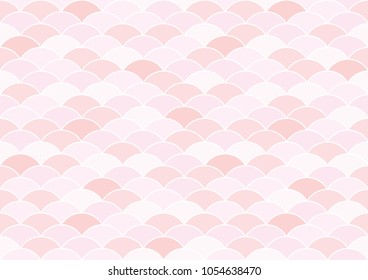 Abstract pink fish scale seamless pattern, Pink overlapping pattern background, Abstract pink pattern, Vector