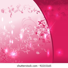 Abstract pink floral background