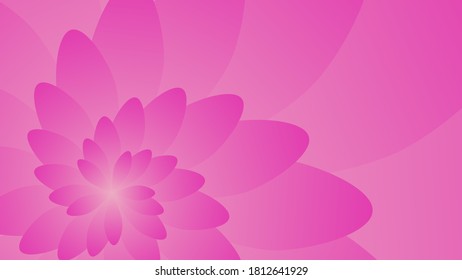 Abstract pink floral background. Vector illustration. Spiral blossom.