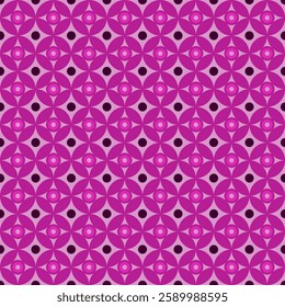 Abstract Pink Floral Geometric Pattern, symmetry design, bright color, seamless pattern, petal, flowers, floral pattern, nature, leaves, textile, fabric, cloth, background, backdrop, tiles, paper 