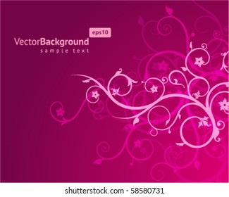 Abstract pink floral ornamental background