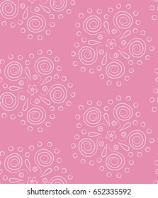 Abstract pink floral pattern