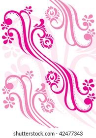 fondo de patrón floral rosa abstracto, ilustración vectorial