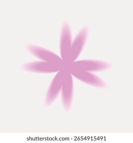 Abstract pink flower design with soft, blurred petals. Pink flower art, pink petals, abstract flower, and floral design create a soothing visual. Gradient element vector.