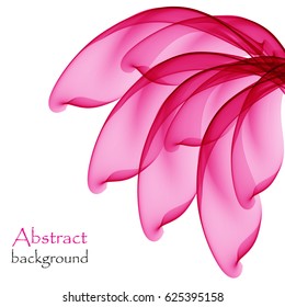 Abstract pink flower on a white background