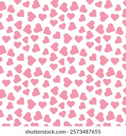 Abstract pink flower seamless pattern isolated on a white background.