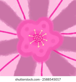 Abstract Pink Flower with Soft Petals