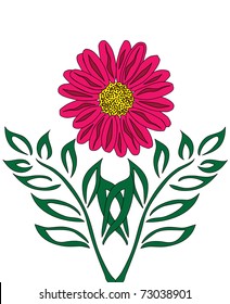 abstract pink flower, symbol of spring nature