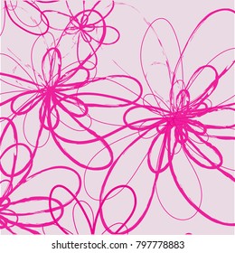 abstract pink flowers background