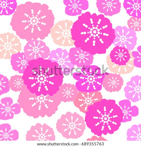 abstract pink flowers background . cute pink flower pattern for your design