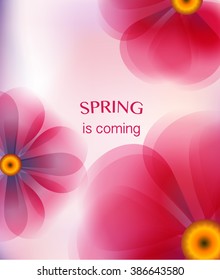 abstract pink flowers vector background