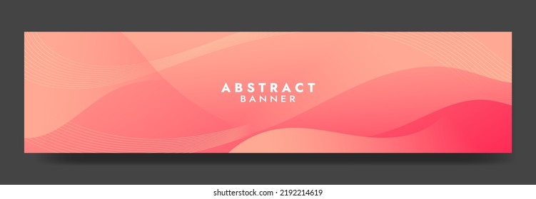 Resumen De Plantilla De Banner De Fluido Rosa. Diseño de fondo moderno. color de gradiente. Ondas dinámicas. Composición de formas líquidas. Ajustar para banderas