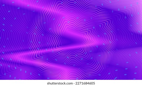 Abstrakter, rosafarbener Hintergrund mit Circle Wave Lines
