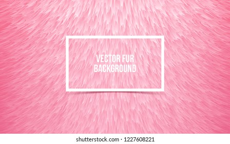 Abstract pink furry background, imitation synthetic fur. Vector texture