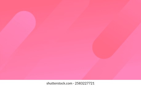 Abstract pink geometric background with dynamic shapes composition. Vector illustration