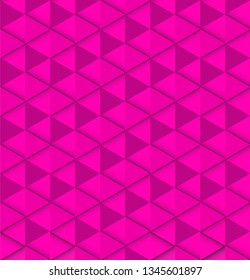 Abstract pink geometric background from triangles. Vector