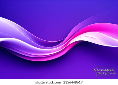 Abstract pink geometric. Isolate on purple background. Vector illustration.
