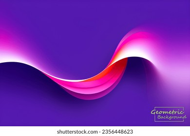 Abstract pink geometric. Isolate on purple background. Vector illustration.