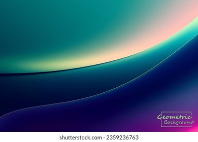 Resumen geométrico rosa. Aislar sobre un fondo azul oscuro. Ilustración vectorial.