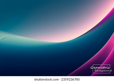 Abstract pink geometric. Isolate on dark blue background. Vector illustration.