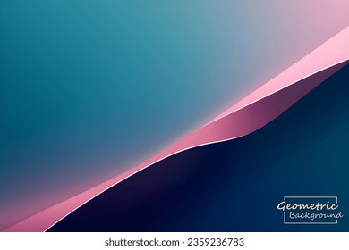 Resumen geométrico rosa. Aislar sobre un fondo azul oscuro. Ilustración vectorial.