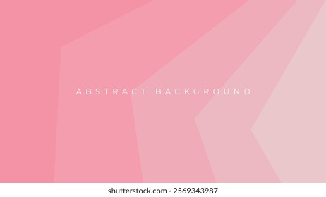 abstract pink geometric layer papercut background vector design