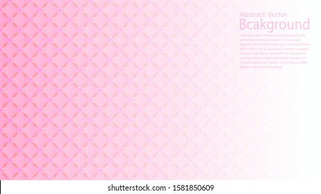 Abstract pink geometric shape on gradient background, vector illustration.