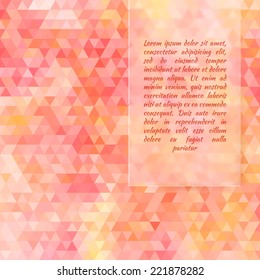Abstract pink Geometric Technology Background, vector illustration