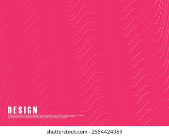 Abstract pink glowing geometric lines on pink background. Modern shiny pink wave lines pattern. Futuristic technology concept, suitable for covers, posters, banners, brochures, websites, etc.	