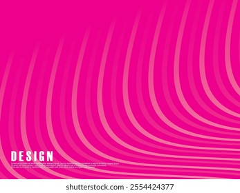 Abstract pink glowing geometric lines on pink background. Modern shiny pink wave lines pattern. Futuristic technology concept, suitable for covers, posters, banners, brochures, websites, etc.	