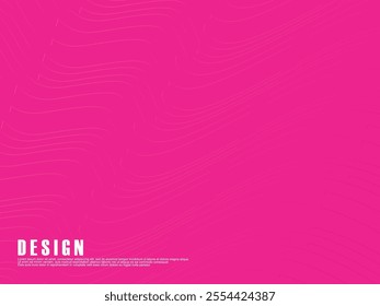 Abstract pink glowing geometric lines on pink background. Modern shiny pink wave lines pattern. Futuristic technology concept, suitable for covers, posters, banners, brochures, websites, etc.	