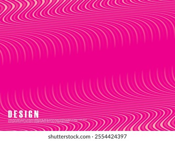 Abstract pink glowing geometric lines on pink background. Modern shiny pink wave lines pattern. Futuristic technology concept, suitable for covers, posters, banners, brochures, websites, etc.	