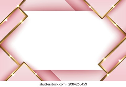 Abstract pink gold geometric background