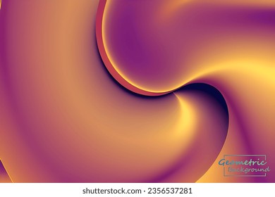 Abstrakter, rosafarbener und goldener geometrischer Hintergrund. Dynamische Formen-Zusammensetzung. Vektorgrafik.