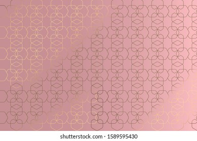 abstract pink and gold light gradient lines background vector Illustration 3d for card invite , wallpaper.