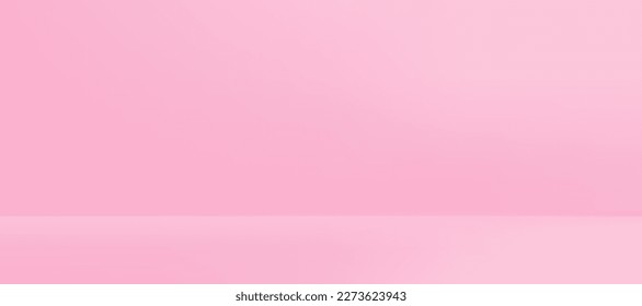 Abstract pink gradient background empty studio room illustration