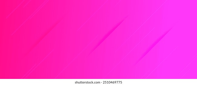 Abstract pink gradient background with lines and shadows. Header banner. Bright abstract presentation backdrop. Vector illustration