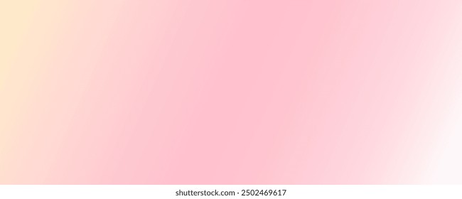 Abstract pink gradient background. Peach tone sweet feeling. Love. Wedding. Valentine. Bright and faded blurred horizontal wall texture.