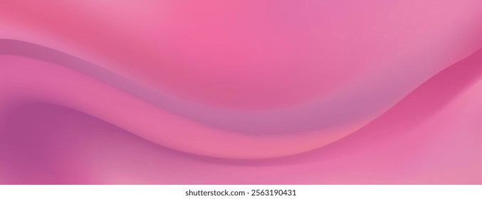  Abstract Pink Gradient Background, Smooth Curves, Soft Hues, Elegant Design, Fluid Shapes, 