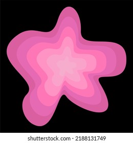 abstract pink gradient background, vector pink shape on black background