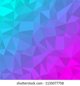 Abstract pink gradient to blue polygon low poly geometric pattern design background, EPS10