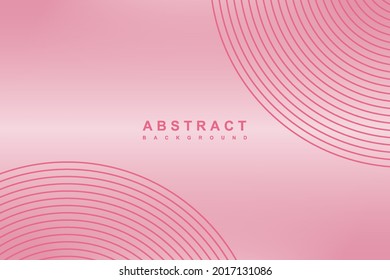 Abstract pink gradient circle lines background