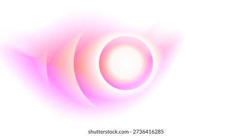 Fundo abstrato do brilho circular do gradiente rosa com efeitos suaves da luz