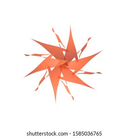 Abstract pink gradient design. Isolated white background