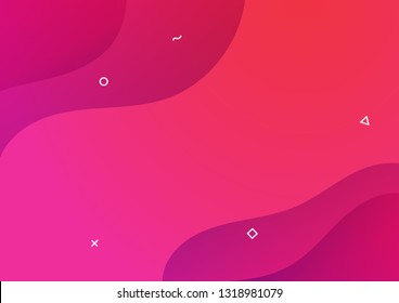 Abstract Pink Gradient Flat Design Vector Background