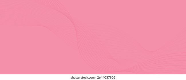 Abstract Pink Gradient with Flowing Lines