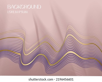 Abstract pink gradient with gold luxury background