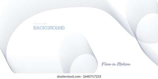 Abstract pink gradient ribbon wave on white background. Minimalist background and design element for pattern, poster and banner