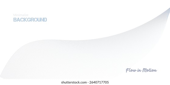 Abstract pink gradient ribbon wave on white background. Minimalist background and design element for pattern, poster and banner