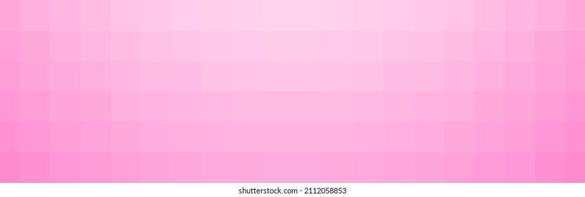 Abstract pink gradient square mosaic banner background. Vector illustration.